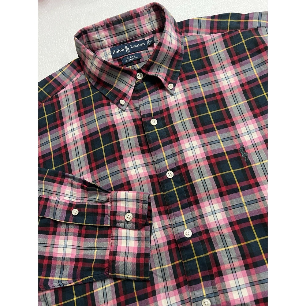 Polo Ralph Lauren Men's Blake Button-Up Shirt, Size XL, Pink, Cotton Long Sleeve